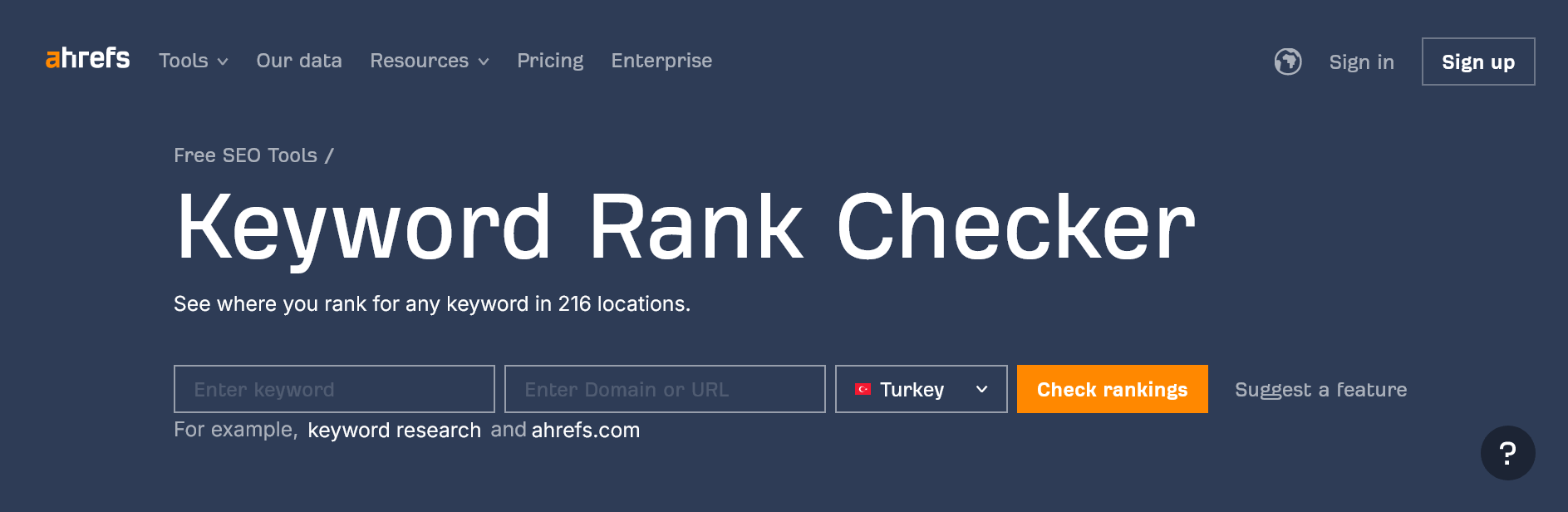 Ahrefs Keyword Rank Checker